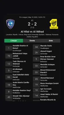 مباريات الاتحاد السعودي android App screenshot 1